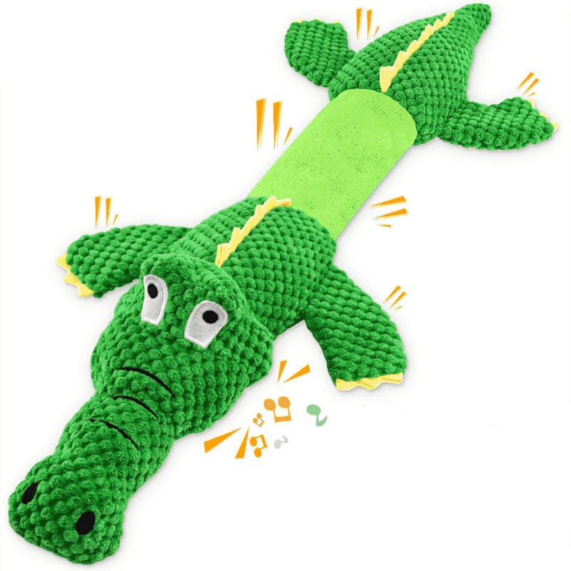 Stuffed Octopus Dog Toy with Squeaker and Crinkle Material for Chewing