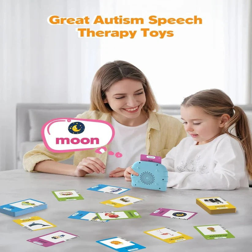 Talking Flash Card Set with 112 Cards and 224 Words for Early Learners