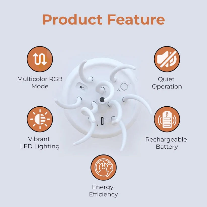Color Changing LED Jellyfish Lamp with Voice Activation