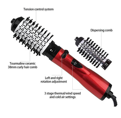 Rotating Hot Air Brush for Hair Drying and Styling