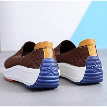 Womens Lightweight Knit Sneakers with Easy-On Fit