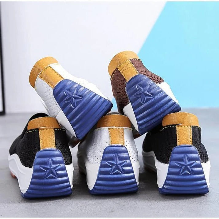 Womens Lightweight Knit Sneakers with Easy-On Fit