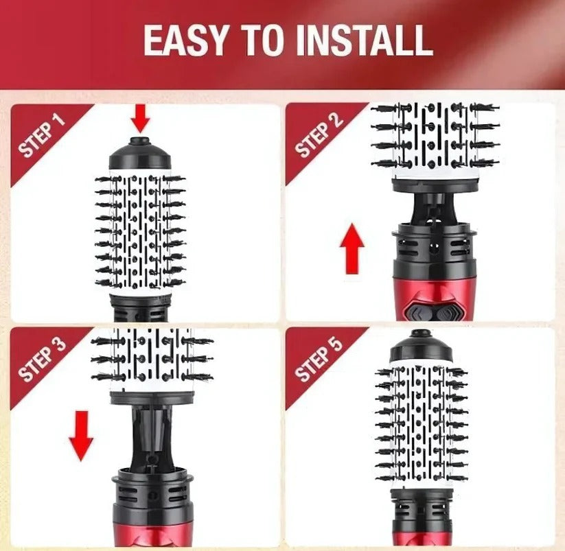 Rotating Hot Air Brush for Hair Drying and Styling