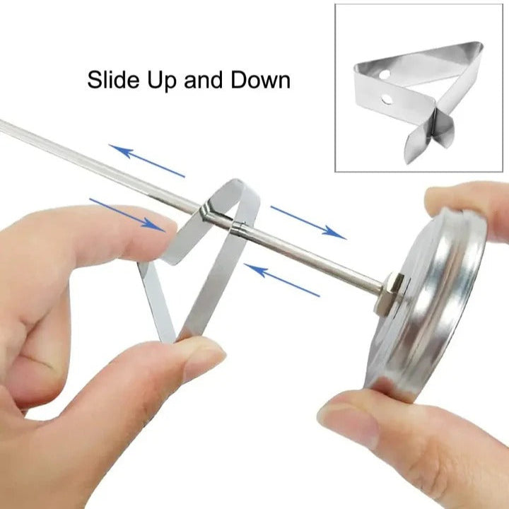 Long Probe Cooking Thermometer for Frying Candy and Oil Temps