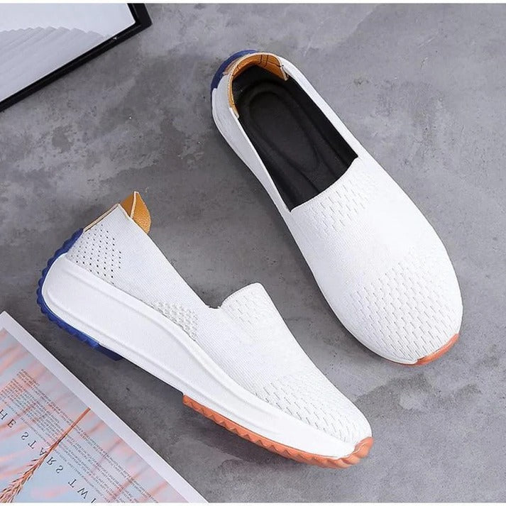 Womens Lightweight Knit Sneakers with Easy-On Fit