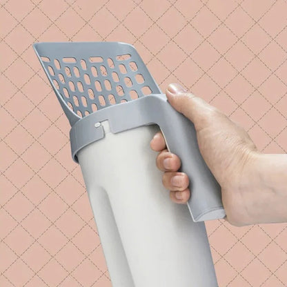 Cat Litter Scoop with Built In Waste Bin and Bag Holder Design