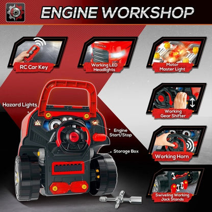 Truck Engine Toy Set, Car Maintenance Play for Kids