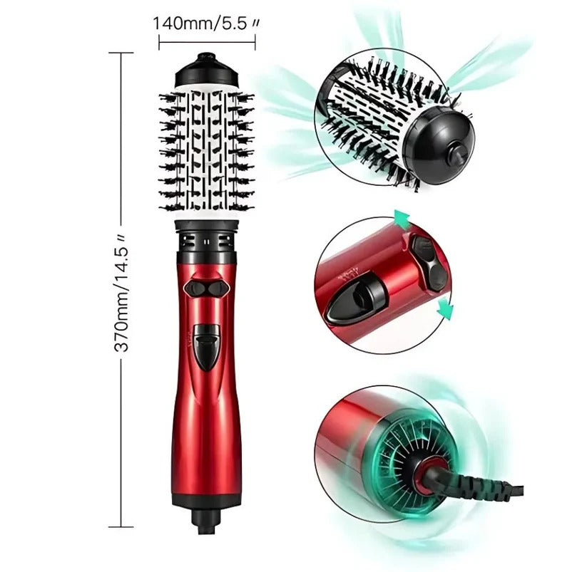 Rotating Hot Air Brush for Hair Drying and Styling