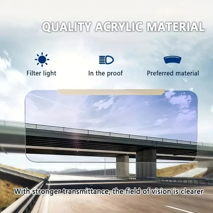 Polarized Car Sun Visor Extension with Clip On Anti Glare Panel