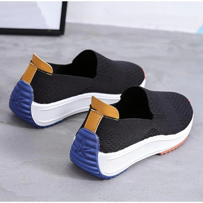 Womens Lightweight Knit Sneakers with Easy-On Fit