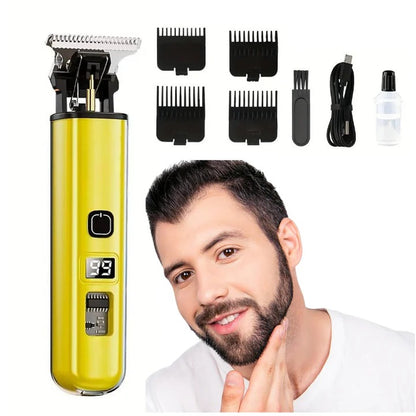 Rechargeable Hair Clippers with LED Battery Display and 4 Guide Combs