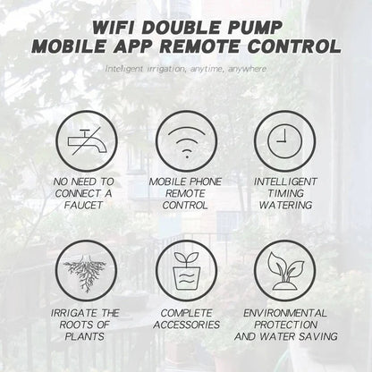 WiFi Smart Plant Watering System with 20 Drip Ports