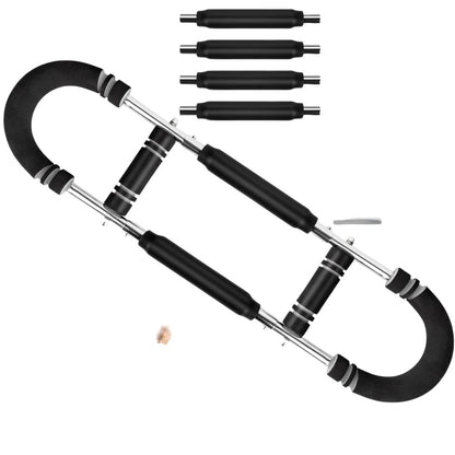 Spring-Loaded Chest Expander with Adjustable Resistance Bars for Strength Building Support