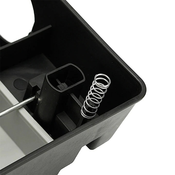 Reusable Rodent Bait Station Trap with Locking Lid and Removable Tray Design