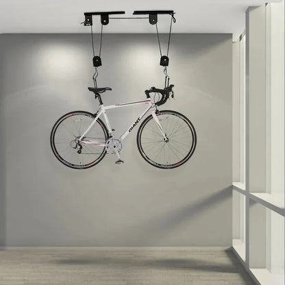 Adjustable Ceiling Bike Hoist with Pulley System