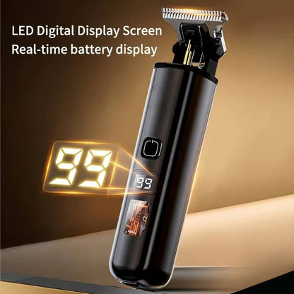 Rechargeable Hair Clippers with LED Battery Display and 4 Guide Combs