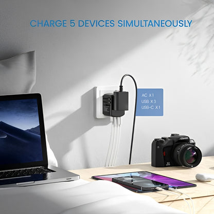 Universal Travel Power Adapter with USB Charging Ports