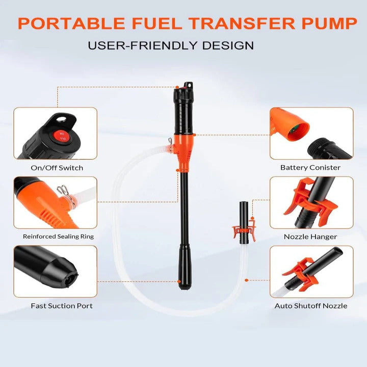 Battery Powered Liquid Transfer Pump for Fuel, Diesel and Water Siphoning