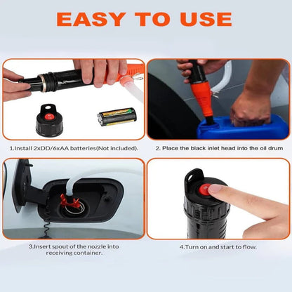Battery Powered Liquid Transfer Pump for Fuel, Diesel and Water Siphoning