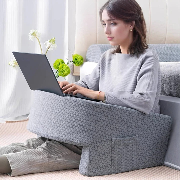 Adjustable Bed Reading Pillow with Back and Arm Support