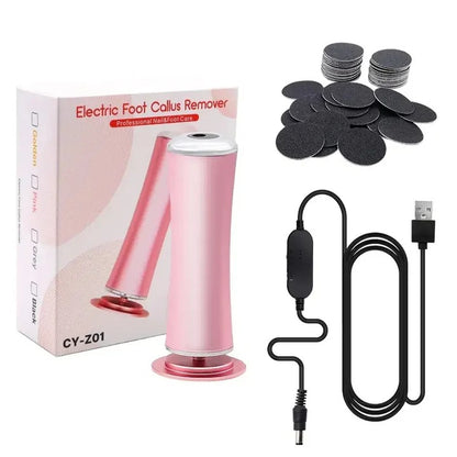 Rechargeable Heel  Callus Remover with Coarse and Fine Roller Heads