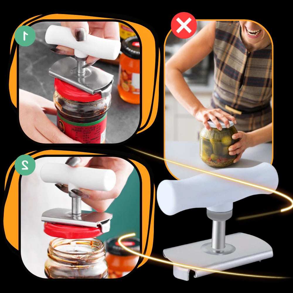 Adjustable Jar Opener with Textured Grip and Multi Angle Design, 0.98 to 3.74in