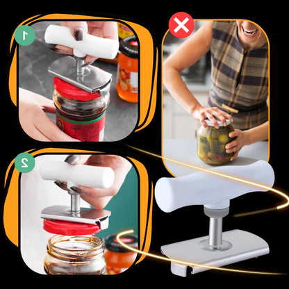 Adjustable Jar Opener with Textured Grip and Multi Angle Design, 0.98 to 3.74in