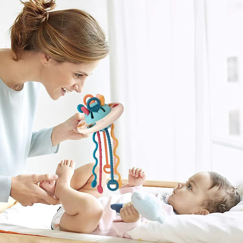 Silicone Pull String Sensory Toy for Babies 6 to 18 Months