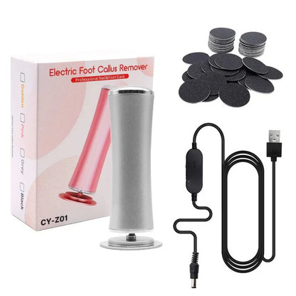 Rechargeable Heel  Callus Remover with Coarse and Fine Roller Heads
