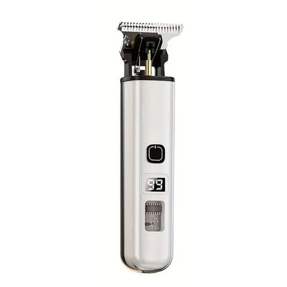 Rechargeable Hair Clippers with LED Battery Display and 4 Guide Combs