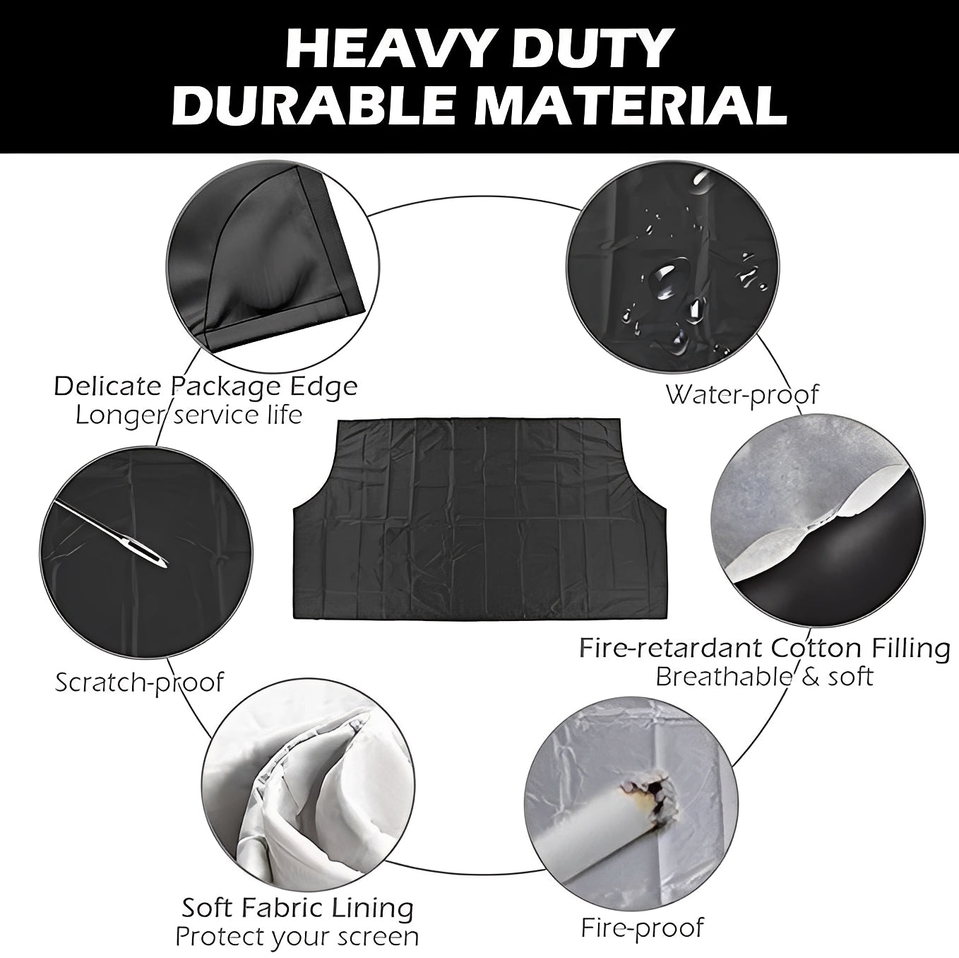 Magnetic Car Windshield Cover with Sun Protection Support