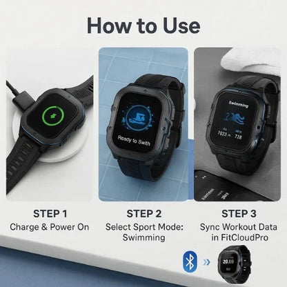 Water Resistant Digital Sports Watch with Multi-Function Display