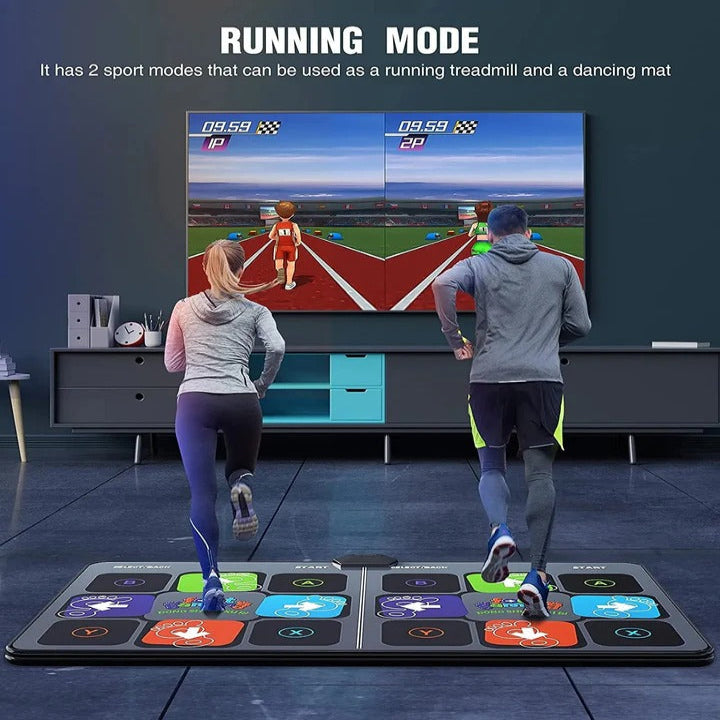 Electronic Dance Mat Game Set with Two Wireless Controllers and Motion Camera for TV Play