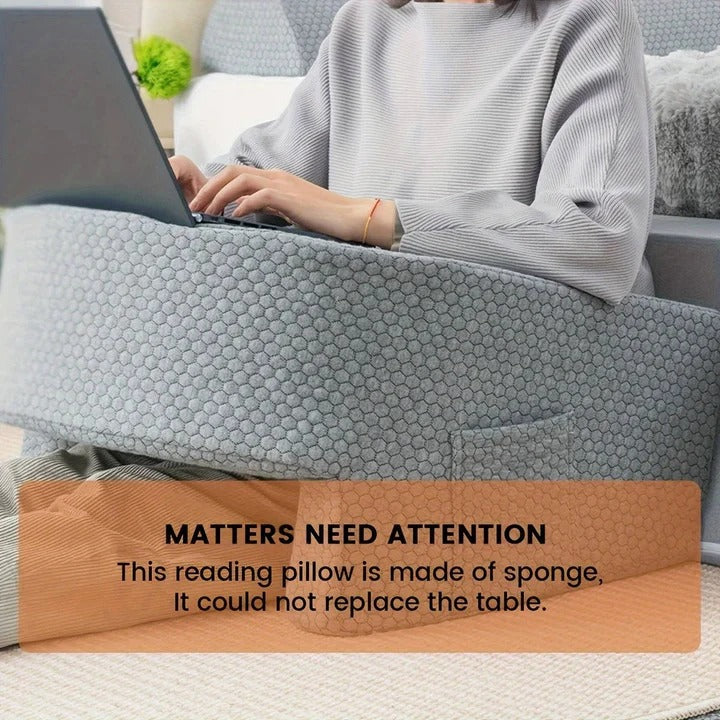 Adjustable Bed Reading Pillow with Back and Arm Support