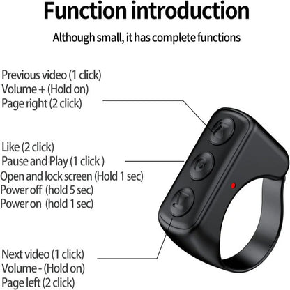 Scrolling Ring Remote Control for Social Media Reels