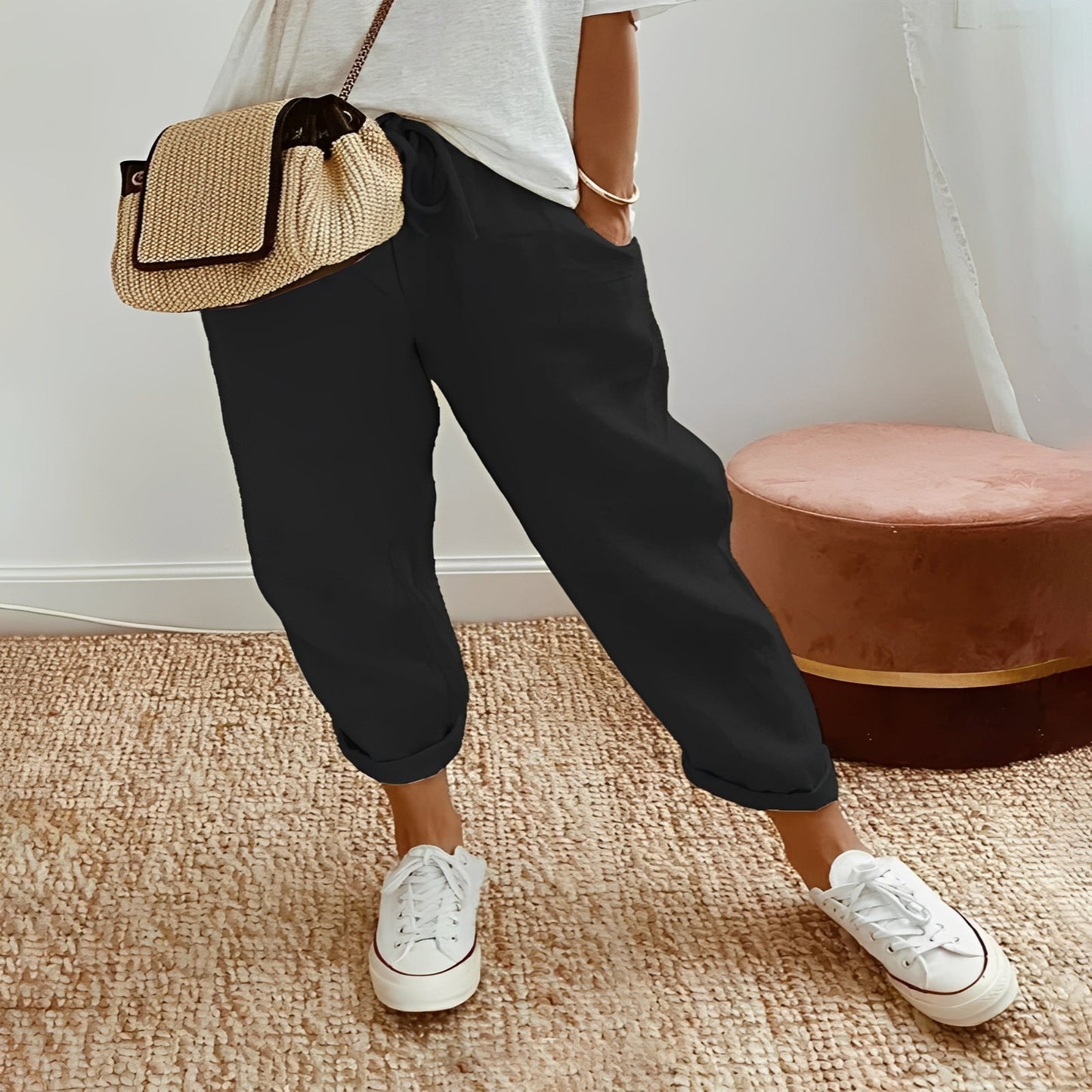 Breathable Cotton Pants with Moisture Wicking