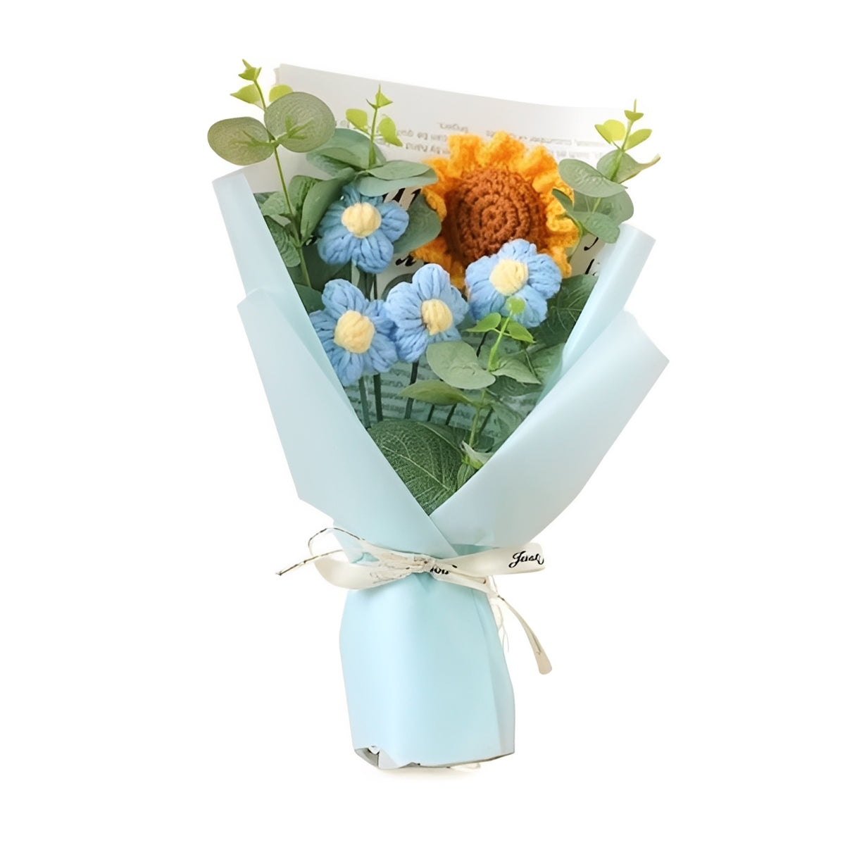 Handcrafted Crochet Sunflower and Daisy Bouquet for Gifting on Special Occasions