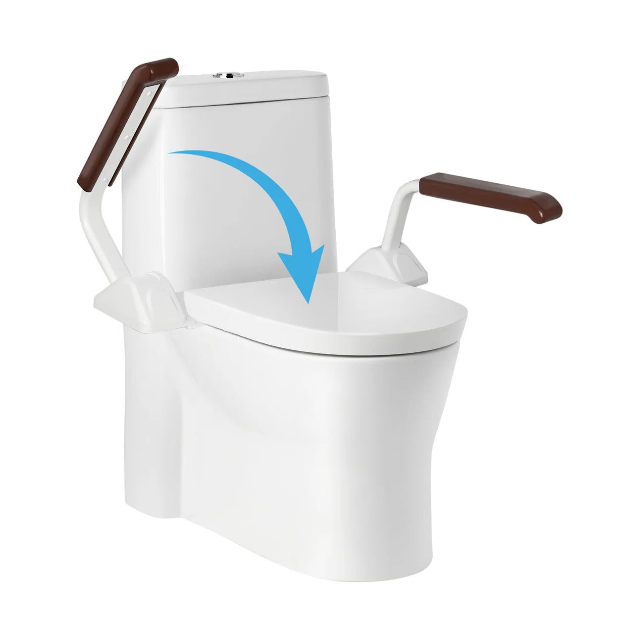 Adjustable Toilet Safety Rail with Support Handles