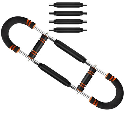 Spring-Loaded Chest Expander with Adjustable Resistance Bars for Strength Building Support