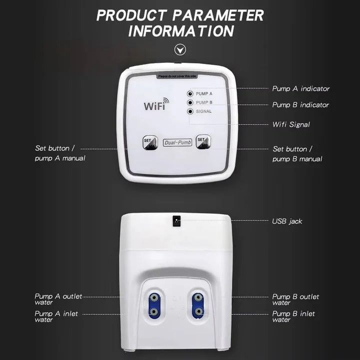 WiFi Smart Plant Watering System with 20 Drip Ports