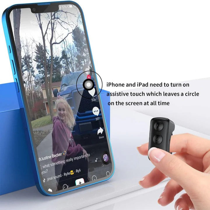 Scrolling Ring Remote Control for Social Media Reels