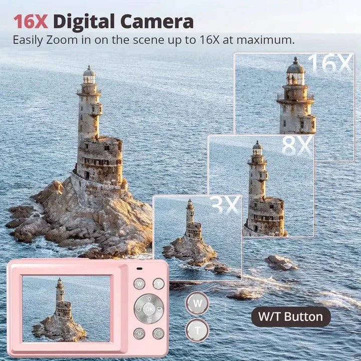 Vintage Style Compact Digital Camera with LCD Screen