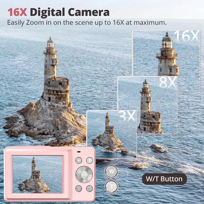 Vintage Style Compact Digital Camera with LCD Screen