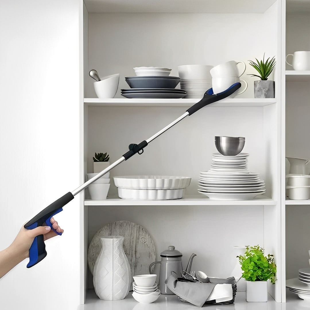 Grabber Tool with Rotating Head for Hard to Reach Areas