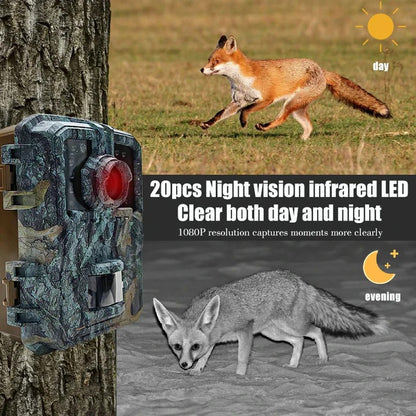 Outdoor Trail Camera with Night Vision Motion Detection and 1080P Video
