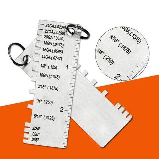 Dual Purpose Metal and Wire Thickness Measuring Tool for Welding Projects