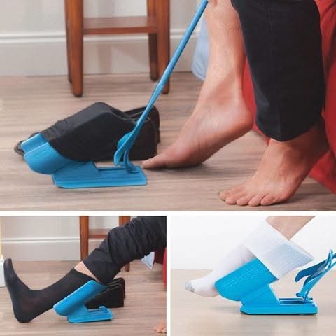 Hands-Free Sock Sliding Aid with Long Handle for Effortless Dressing