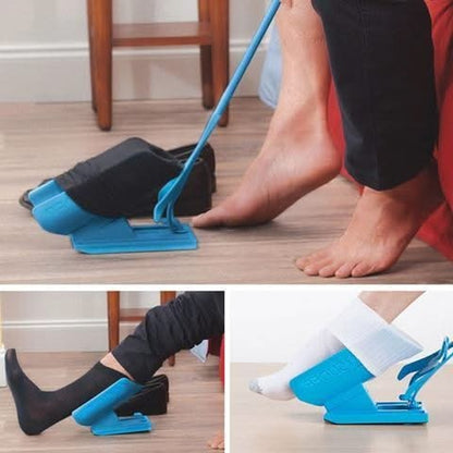 Hands-Free Sock Sliding Aid with Long Handle for Effortless Dressing