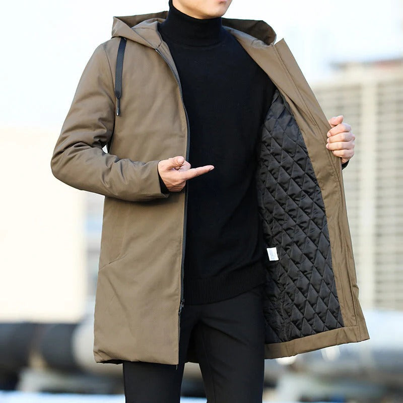 Liam Winter Parka with Insulating Lining and Adjustable Cut in Brown Or Black Sizes M to 4XL
