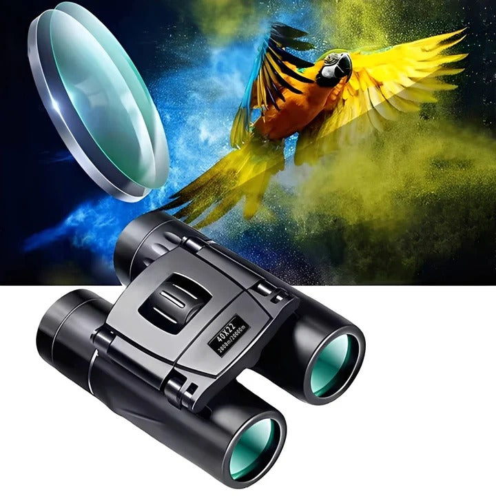 40x Compact Binoculars with Multi-Coated Lenses for Outdoor Viewing